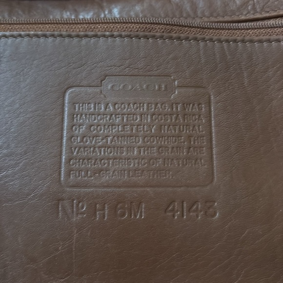 Vintage 90s COACH WORTH Classic Crossbody Bag #4143 Camel Leather - Picture 8 of 12